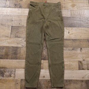 Spanx jean-ish ankle leggings women's large olive green